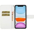 thumbnail image 6 of Compatible with iPhone 15 Pro Max Case with Card Holder Leather Flip Folio Case Retro Embossing with Kickstand Magnetic Protective Cover Wallet Case for iPhone 15 Pro Max 6.7 inch White XCM, 6 of 16