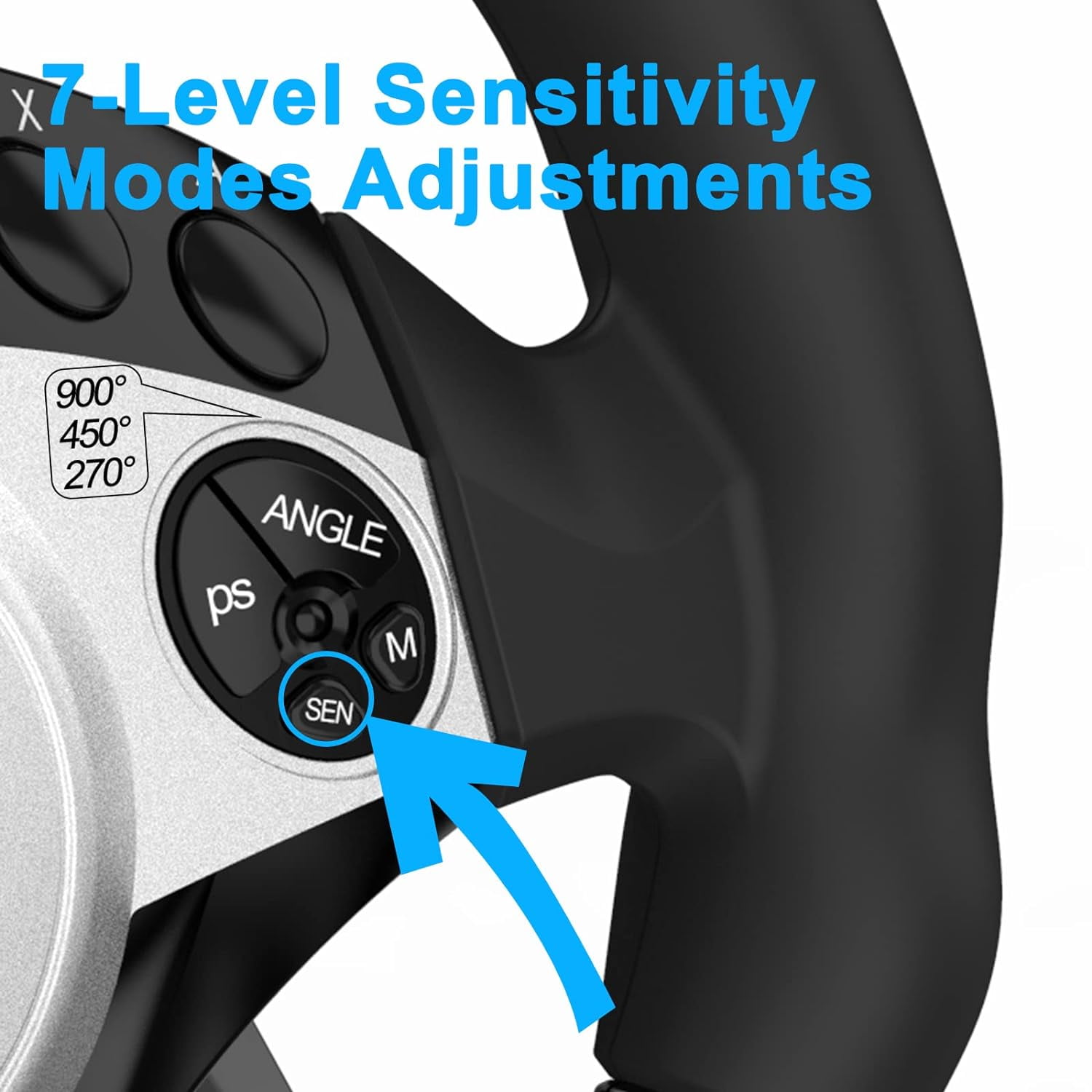 NBCP Racing Steering Wheel with Pedals, 270/900° Vibration Shifter for Xbox/PS4/PS3/Switch/PC