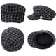 thumbnail image 4 of Gorro de boina para mujer Sombreros casuales de moda Sombrero de visera con estilo retro Gorro de invierno para dama (M, 56-58 cm), negro, 1 pieza kaili Sencillez, 4 of 5