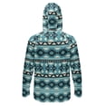 thumbnail image 2 of SEANATIVE Long Sleeve Sun Shirts for Men Fishing Hiking Running Tops Sun Hoodie Lightweight Breathable Outdoor UV Protection Rash Guard, M, Tribal Pattern Blue, 2 of 7