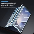 thumbnail image 7 of Dteck for Samsung Galaxy Z Fold6 Case with Slim Pen, Fold 6 Pen with S Pen Holder + Camera Lens Film + Front Screen Protector + Kickstand, Luxury Crystal Clear Case for Galaxy Z Fold6 5G 2024,
Blue, 7 of 7