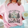 thumbnail image 3 of Life Is Better By The Campfire T-Shirt, Camp Crew Shirt, Camp Fire TShirt, Camping Squad Bonfire Nights Happy Camping Tee Shirt, Camper Shirt, 3 of 7