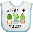 thumbnail image 3 of Inktastic What's Up Succas Funny Cacti Plants Boys or Girls Baby Bib, 3 of 4
