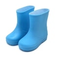 thumbnail image 2 of XIMIN Kid Girl's Thickened Sole Solid Color Anti-Slip Wading Boots Ankle Rain Boots Waterproof PVC Garden Boots Four-Season Fleece-Lined Water Shoes, 2 of 4