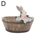 thumbnail image 3 of CAROOTU Miniature Resin Rural Style Planting Pot with Cute Cartoon Animal Succulent Flower Pot Micro, 3 of 7