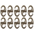 thumbnail image 2 of 10pcs S Shaped 8 Shaped Snap Keychain Hook Clip Outdoor Molle Backpack Quick Release BuckleTan, 2 of 14
