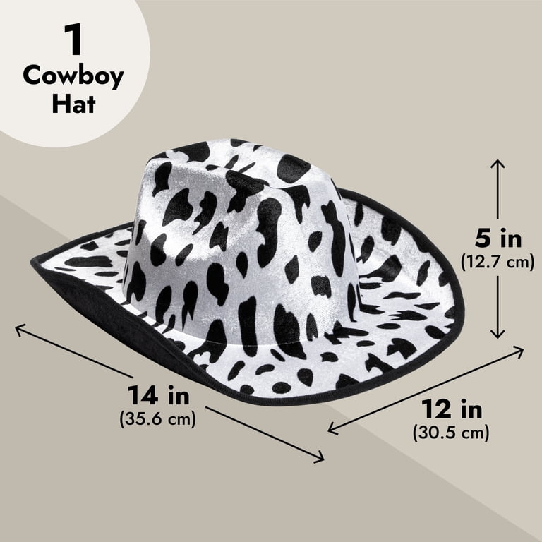 Unisex Cow Print Cowboy Hat, Western Style, Halloween  display picture 3