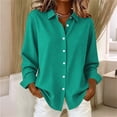 thumbnail image 2 of Ashirexll Long Sleeve Shirts for Women Collared Plaid Print Button Front Fashion Style Long Sleeve Shirt Top, 2 of 6