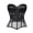 Black, variant on Women's Mesh Fishbone Boned Corset Bustier, Breathable Tight Fit Waist Cinching Camisole Tank Top Hourglass Shapewear White XL