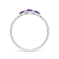thumbnail image 2 of ANGARA Natural 0.25 Ct. Amethyst with Diamond Classic Ring in 14K White Gold for Women (Ring Size: 11.5), 2 of 9