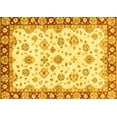 thumbnail image 1 of Ahgly Company Machine Washable Indoor Rectangle Abstract Yellow Modern Area Rugs, 8' x 10', 1 of 4