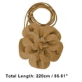 thumbnail image 2 of Unique Bargains 1 Pc Adjustable Waist Belt Elegant Flower Handmade Cord Belt Women Light Brown, 2 of 5