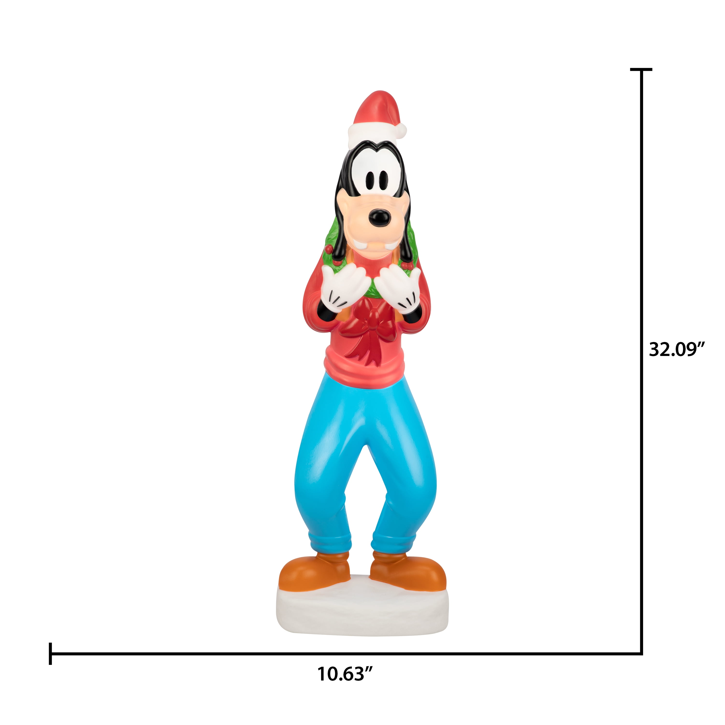 Christmas Goofy Lighted Blow Mold Outdoor Decor by Disney, 32 in