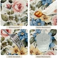 thumbnail image 4 of 60x84inches Floral Rectangle Tablecloth Blue Pink Flowers Blossom Printed Table Cloth Waterproof and Washable Fabric Table Cover for Kitchen Dining Room Living Room Patio Home Decors, 4 of 7