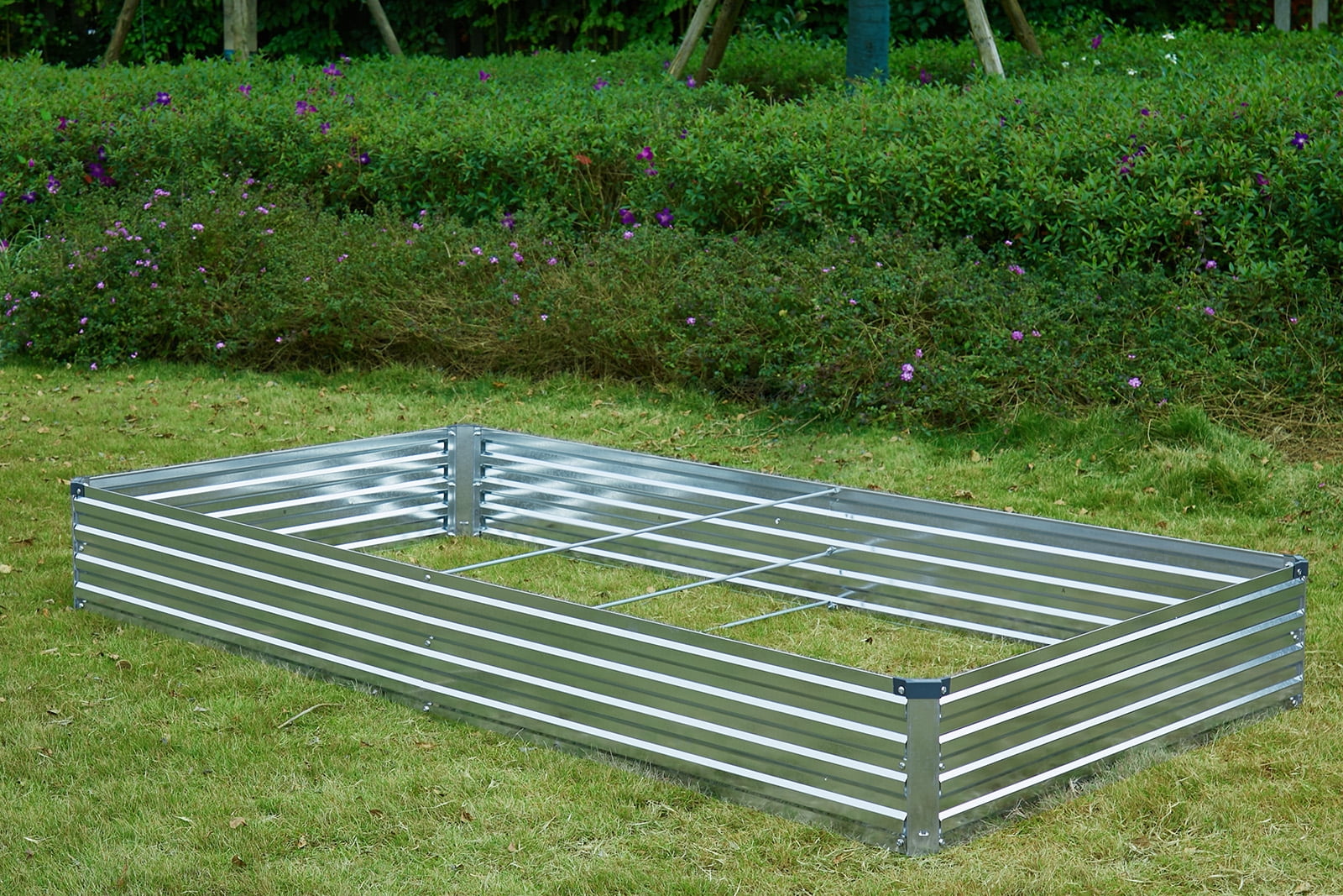 Amoboro 6x3x1ft Outdoor Metal Raised Garden Bed Planter Box for Vegetables, Flowers, Herbs 2pcs