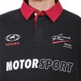 thumbnail image 4 of Brooklyn Cloth Motorsport 82 Rugby Fleece, Pullover, Retro Racing Graphic, Contrast Collar, Black, Small, 4 of 6