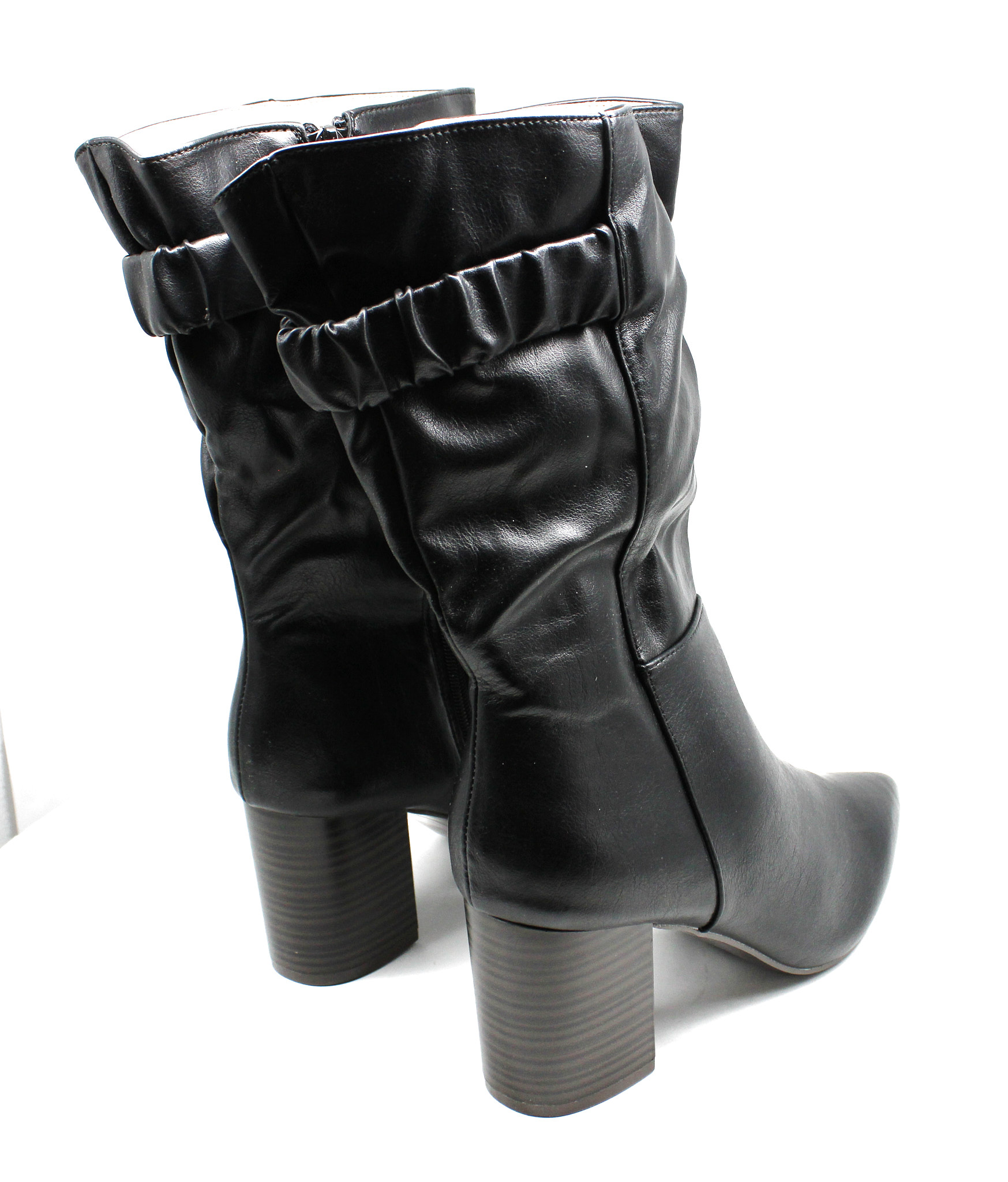 Journee Collection Womens Wilo Tru Comfort Foam Wide Calf Stacked Heel Mid Calf Boots