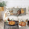 thumbnail image 6 of Fall Pillow Covers 18x18 Inch Set of 4 Fall Football Pumpkin Maple Leaf Throw Pillowcase Holiday Home Decor Sofa Bedroom Cushion Case Outdoor Indoor Decorations, 6 of 6
