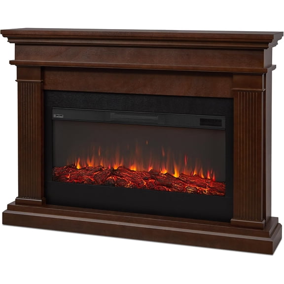 Real Flame Beau 59" Landscape Electric Fireplace in Dark Walnut