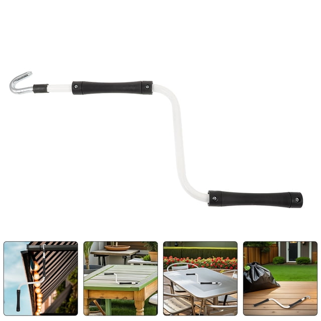 TEHAUX Manivelle Manuelle Noire pour Auvent de Patio, VR et Jardin, Facile à Utiliser et à Ranger