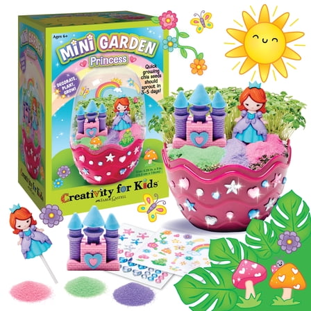 Creativity for Kids Mini Garden Princess: Crafts Kit for Kids, STEM Toys for Girls 6-8 