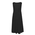 thumbnail image 4 of SHOPESSA Women's Summer Dresses Fashion Holiday Solid Color Sleeveless Party Beach Dress, 4 of 5