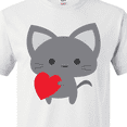 thumbnail image 4 of Inktastic Heart Cat T-Shirt, 4 of 5