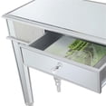 thumbnail image 6 of UrbanPro Modern Glass One-Drawer Desk/Console Table in Silver, 6 of 10
