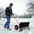thumbnail image 4 of Costway Pelle à Neige de 29 Pouces en Métal Robuste, Angle et Hauteur Réglables, Déneigement avec Roues, 4 of 10