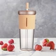 Linjieee7 Microwavable Coffee Mugs Glass 700ML Acrylic Travel Tumbler With Lid And Straw