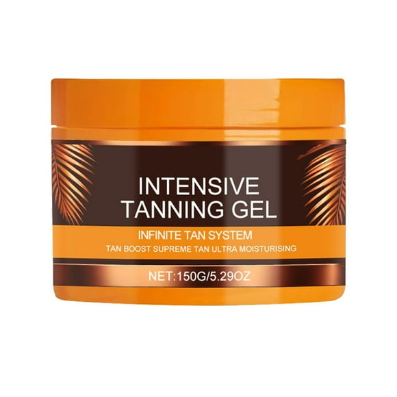 Christmas Clearance Tanning Gel Accelerator Sunbed Gel Achieve Natural Tan Skin Self Tanning Body Gel TanBlack Repairing Gel Beach Sunbathing Tanning Wheat Bronze Color Light Texture Not Greasy