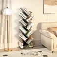 thumbnail image 4 of Bookshelf SHEEPAM 10 Tier Tree Book Shelf Black Wood, 4 of 9