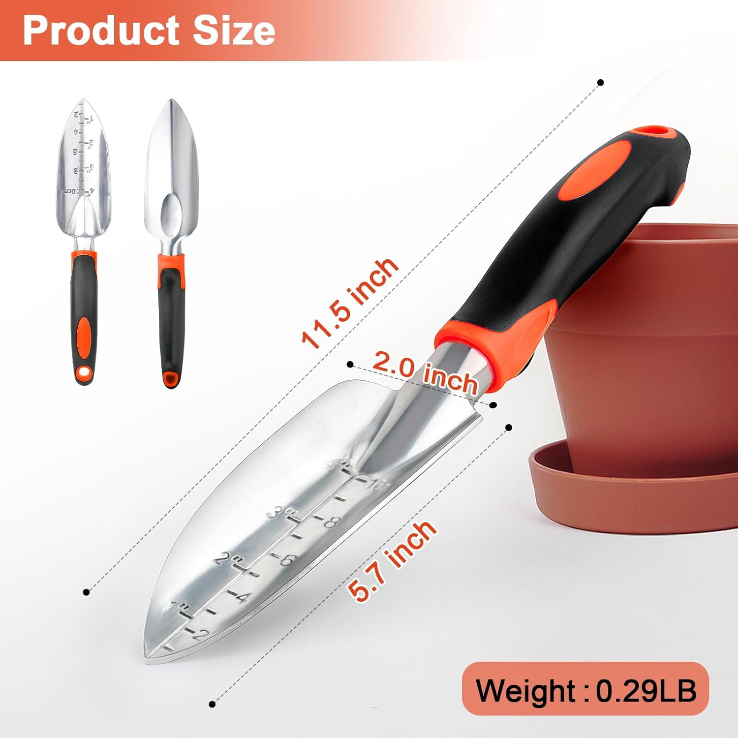 Single Hole Punch 1/4 Inch Hole Puncher for Crafts One Hole Paper Punch with Garden Shovel Trowel Garden Tool with Measurement Mark