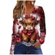 thumbnail image 3 of TaTaai Hoodies Shirts for Women Early Fall Long Sleeve Tops Vintage Graphic Outfits Tops Fashion Pullover Tees Gift, 3 of 5
