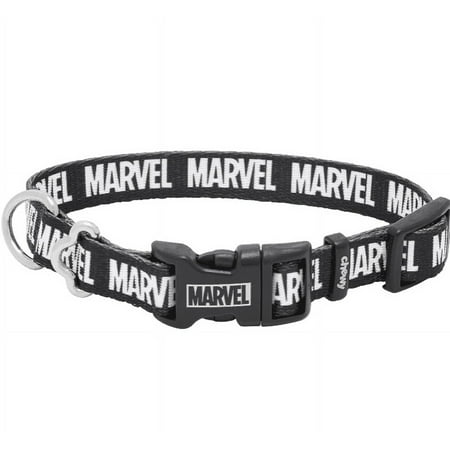 UPC: 0192268423117 | Marvel Logo Dog Collar Size M 14 -20  3/4  Wide 226345 NEW