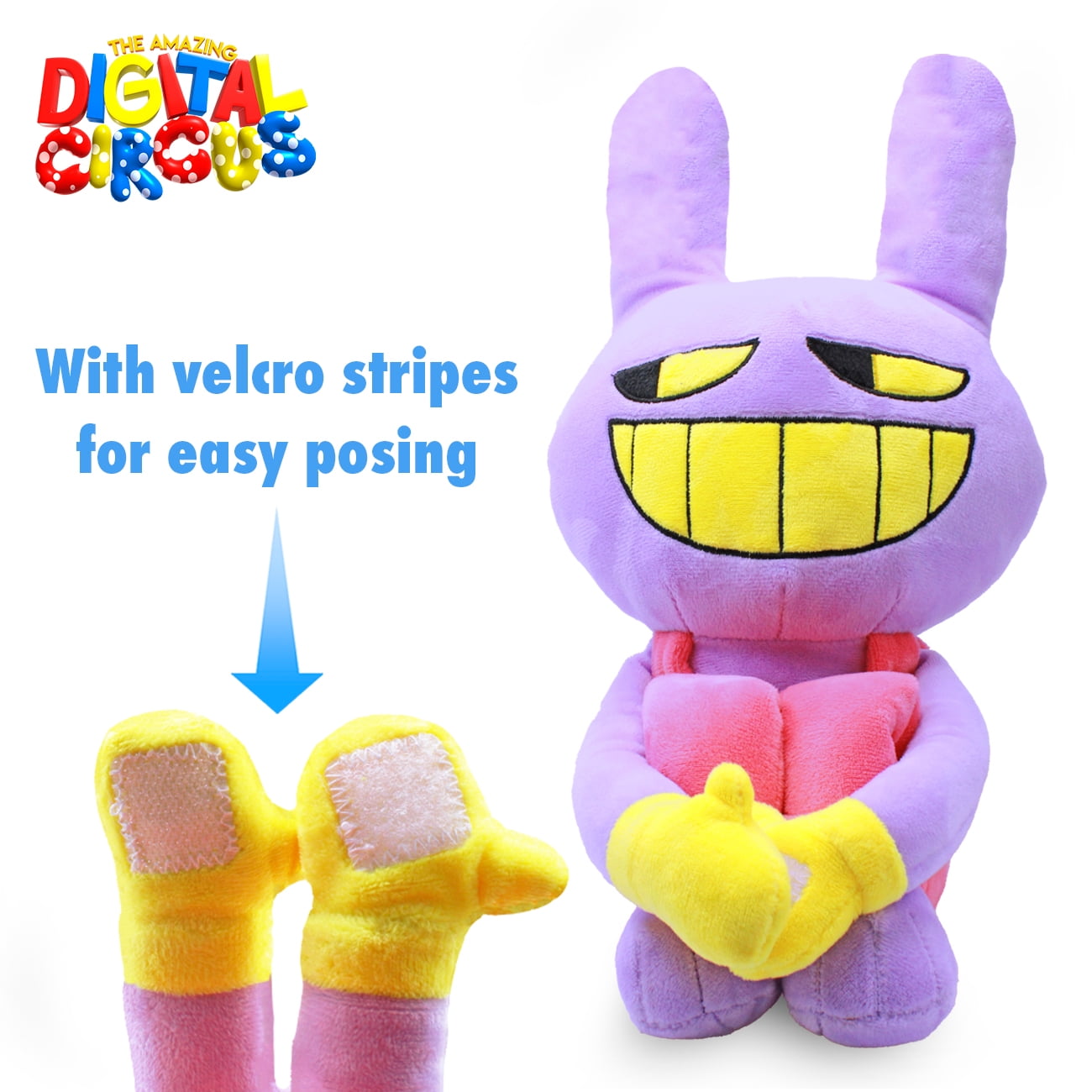 Just Toys LLC The Amazing Digital Circus – 10″ Jax Plush Toy, Officially Licensed, Ultra-Soft & Collectible Stuffed Animal (Pomni, Jax, Gangle, Gummigoo)