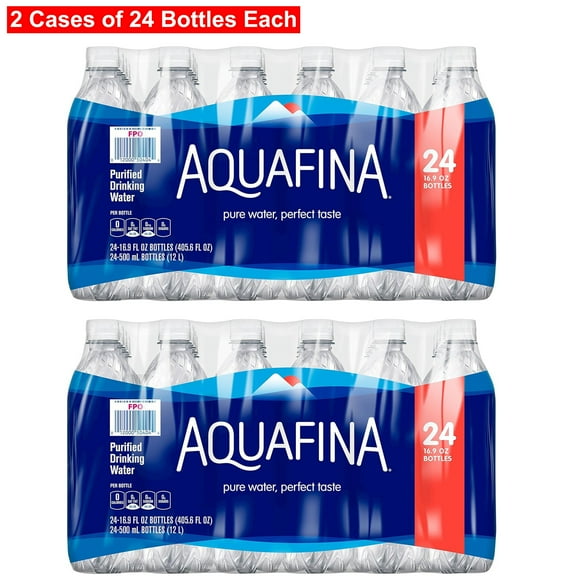 Aquafina Water, 16.9 oz (Pack of 24) (2 CASES - TOTAL 48 BOTTLES)