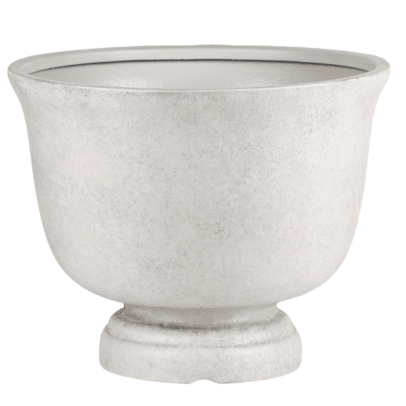 Better Homes & Gardens 20 inch Carmen Urn Planter, Gypsum with Modern Design for Indoor Outdoor Plant