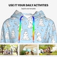 thumbnail image 4 of Lsque Rabbit And Bird Pattern Casual Women's Hoodie,Hooded Sweatshirt with Kangaroo Pocket,Pullover Hoodie with Eye-catching Drawstrings-Large, 4 of 7