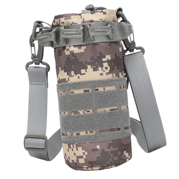 Funda para portabotellas de agua Sharpla Bolsa portabotellas con correa ajustable Gris