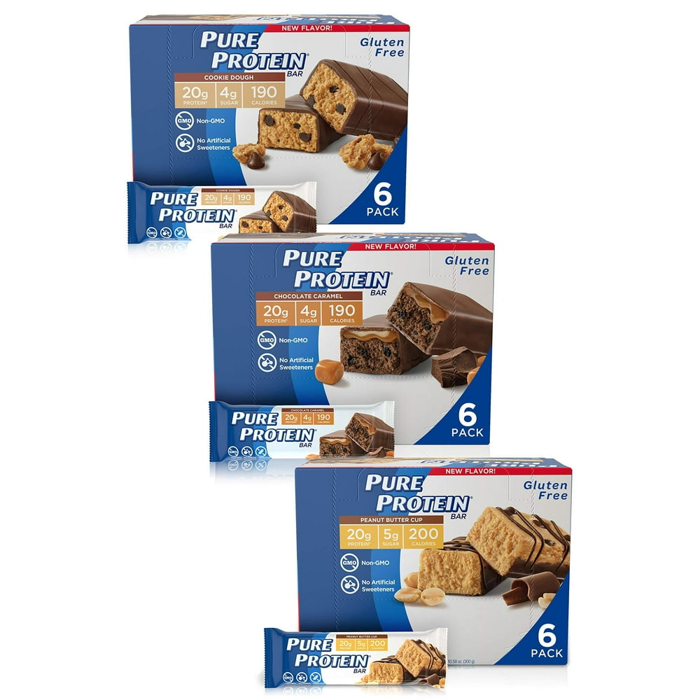 Pure Protein Bars, High Protein, Nutritious Snacks to Support Energy, Low Sugar, Gluten Free 