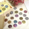 thumbnail image 4 of 24 Pieces Leopard Pattern Fridge Magnets Watercolor Round Refrigerator Magnets Colorful Glass Fridge Magnets Cute Decorative Magnets for Classroom Whiteboard Locker Fridge Supplies, 4 of 7