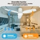 thumbnail image 4 of Vagizm Ventilador de Techo Empotrado de 42 Pulgadas con Luz - Ventilador de Techo Moderno de 3 Aspas para Sala de Estar y Recámara - Motor CC Silencioso - Regulable - Función Reversible - Blanco, 4 of 7