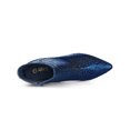 thumbnail image 4 of BLISSFUL STEP Women's Glitter Pointed Toe Stiletto Heels Ankle Boot Blue 9, 4 of 7