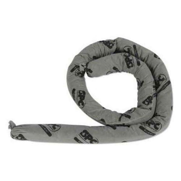 Brady Sorbent Sock, 12 gal, 3 in x 8 ft, Universal, Gray, 6 PK AW806