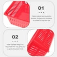 thumbnail image 3 of DECORNIJIA 7Pcs Decornijia Red Plastic Rectangular Coin Storage Baskets for Home Office, 3 of 8
