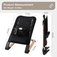 thumbnail image 2 of Portable Baby Bouncer & Rocker Seat for Infants, Adjustable Reclining Baby Chair with 3-Point Safety Harness, Lightweight Foldable Design for 0-18 Months, Supports Up to 60 lbs, Black, 2 of 7