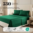 thumbnail image 5 of Superior Egyptian Cotton 530 Thread Count Deep Pocket Sheet Set, Queen Size, Green, 5 of 8