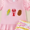 thumbnail image 3 of Xyant Toddler Baby Girl Golf Outfit Golf Embroidery Short Sleeve T-Shirt Plaid Shorts Set 2Pcs Infant Summer Clothes (Light Pink,2-3 Years), 3 of 3