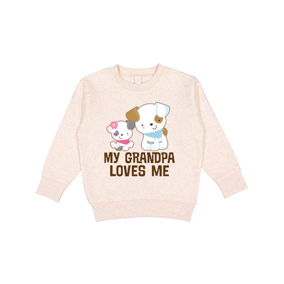 Inktastic My Grandpa Loves Me Girls Toddler Sweatshirt